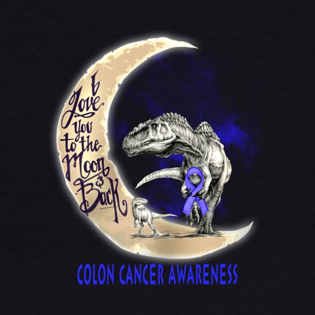 colon cancer dinosaur moon by TeesCircle